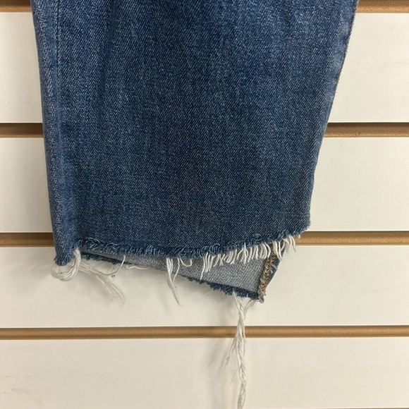 FRAME Le High Straight Jeans Distressed Raw Hem Arrington Wash, Size 28‎ - Picture 6 of 14